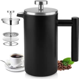 Groenenberg French Press van roestvrij staal (zwart, 1500ml) — thumbnail 1