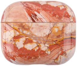 Telestore - hoesje geschikt voor AirPods 5 en AirPods 4 hard case cover - marmer patroon oranje / rood - TPU hoesje Beschermhoes - AirPods 5 en 4 Cover - AirPods 5 / 4 hoesje - Geschikt voor Apple AirPods 5 en AirPods 4 — thumbnail 1