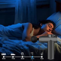 32 Snelheidsniveaus En LCD-Touchscreen – Massagepistool Met 8 Opzetstukken – Oplaadbaar En Draagbaar – 1200 mAh En 30W Diepe Weefselpercussie – Voor Spierherstel En Pijnverlichting – Zwart — thumbnail 4
