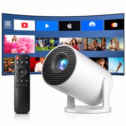 Mini Beamer 4K Ondersteuning – Smart Projector Android 14 – WiFi 6 & Bluetooth 5.4 – 270° Draaibaar – 200 Inch — thumbnail 1
