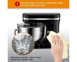 Keukenmixer - Keukenmachine - Foodprocessor - Keukenrobot - 1000W – 8 Snelheden – 4.5L Roestvrijstalen Kom – Elektrische Foodmixer - Zilver