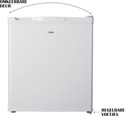 Mini Koelkast - Kleine Koeler - Extra Koelruimte - Stil En Energiezuinig - 40 Liter - Wit — thumbnail 4