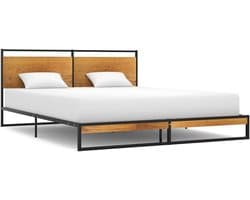 Bedframe, familiebed, palletbed, bedframe, metaal, 140 x 200 cm