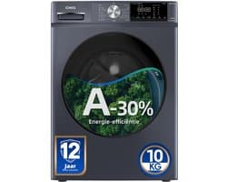 CHiQ CFL100-14586IM3XA - Wasmachine - 10 KG - Space Pro - A-30% - 16 programma's - AI Smart - Stoomwassen & Quick Wash - 12 jaar garantie op motor