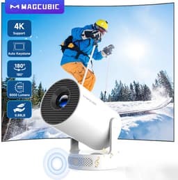 Magcubic® HY300PRO+ Beamer Mini Smart Projector –4K Draagbare Beamers-Native Full HD - 290 ANSI Lumen Home Cinema- iOS&Android 14 Laserprojector Thuisbioscoop- Auto Keystone-Google Playstore&Netflix– WiFi 6 & Bluetooth 5.4-Upgrade New Model — thumbnail 1