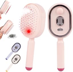 Spray Air Cushion Massage Comb Haarborstel met stoom, 3-in-1 stoomborstel, elektrische USB-C-stoomhaarborstel met 10 ml watertank, antistatisch voor krullend, golvend en glad haar — thumbnail 1