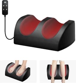 Voetmassage apparaat met verwarming, diepe weefselmassage, ontspannende beenspieren, voet- en kuitenmassage apparaat met massage rollen. — thumbnail 1