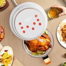 Airfryer - 3L – Heteluchtfriteuse - 1000W – Olievrij Frituren – LED Touchscreen - en 360° Hete Lucht – Voor Gezonder Koken - Veilig in Gebruik - Zwart — thumbnail 4