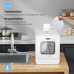 Tafelmodel Vaatwasser 4 Couverts – 9 Programma's – 5L Waterreservoir – 360° Reiniging – Startuitstel — thumbnail 4