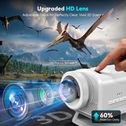 Anysun 3D-sterrenstelsel projector, 60 dynamische thema's, sterrenstelsel en mist, bluetooth-luidspreker, afstandsbediening, Aurora-nachtlampje, voor slaapkamer, kinderen, volwassenen, feestjes — thumbnail 5