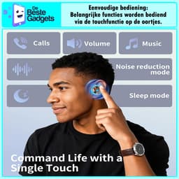 De Beste Gadgets Sleep Earbuds – Slaap Oordopjes voor Zijslapers – Bluetooth 6.1 – Noise Cancelling – White Noise – 48 Uur Batterij – USB-C – Goud — thumbnail 5