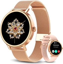 Blackview Smartwatch Dames - X30 - Stappenteller Horloge Dames - Full Touchscreen - AMOLED - Horloge met Bluetooth Belfunctie - 1,26 inch Sporthorloge - Hartslagmeter -Stappenteller - Bloeddrukmeter - Geschikt voor iOS/Android - Rosé Goud — thumbnail 1