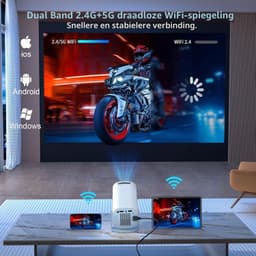 Mini Beamer - 1280 x 720 LCD - 4K Ondersteuning - Draagbaar - Voor Thuisbioscoop En Gaming — thumbnail 4