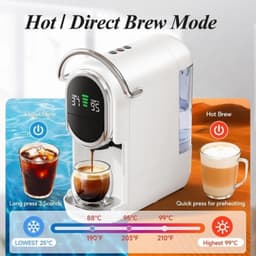 Koffiezetapparaat - Espressomachine - Thuisbarista - 4-in-1 functie - 1.1L tank - Grijs — thumbnail 2