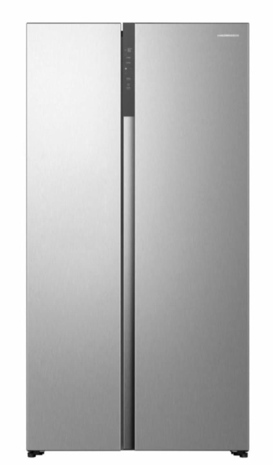 Heinner HSBS-HS544NFINVXE++ American Side-by-Side Koelkast – 544 L – Total No Frost – Inverter Compressor – Energieklasse E – Touchbediening met LED-display – Super Cooling – Super Freeze – Fuzzy Mode – Open-deur Alarm – RVS-look – 5 Jaar Garantie — afbeelding 1
