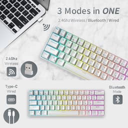 Royal Kludge RK61 - Mechanisch Gaming Toetsenbord - Draadloos - Ergonomisch - RGB - Brown Switch — thumbnail 3