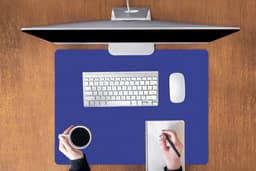 Muismat - Muismat xxl - Mousepad - Muismat blauw - Blauw - Effen - Muismat xl - Gaming muismat - 80x60 cm - Bureau onderlegger - Bureaumat - Muismat xxl blauw - Muismatten — thumbnail 2