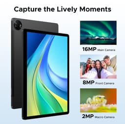 DOOGEE Tab E3 Max - Tablet - 32GB ROM+256GB ROM（2TB TF）- Android 15 - 14 inth IPS - 4G LTE - Gemini AI - Helio G100 - 13500mAh/18W - Quad Speakers - Face ID - 5G Wi-Fi - A GPS - GPS - Zwart — thumbnail 3