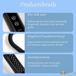TRESTO - Professionele Massage Gun - U-vormig Massagegun met Verlengde Greep - Bereik Rug, Nek, Schouders & Benen moeiteloos – Stil en Krachtig — thumbnail 3