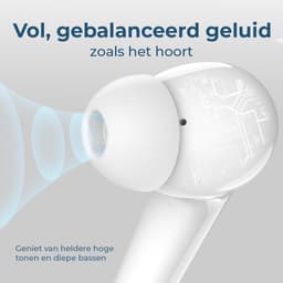 Denver Earbuds - Lichtgewicht Oordopjes - 6 uur luisteren - Bluetooth 5.3 - TWE48 - Wit — thumbnail 4