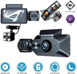 IP-scherm 3-inch HD voor + achter + ingebouwde groothoek DVR + wifi — thumbnail 5