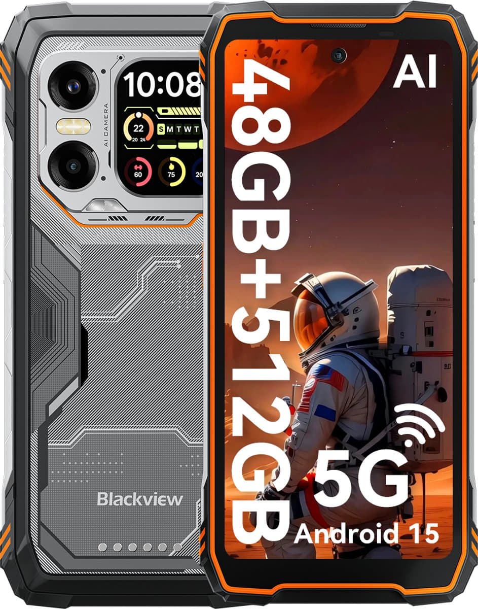 Blackview XPLORE 1 - Robuuste Smartphone - 5G - 48GB RAM - 512GB ROM - 20000mAh - 6.78 inch - Robuuste Telefoon - Nachtzicht - Android 15 - NFC - GPS - Oranje — afbeelding 1