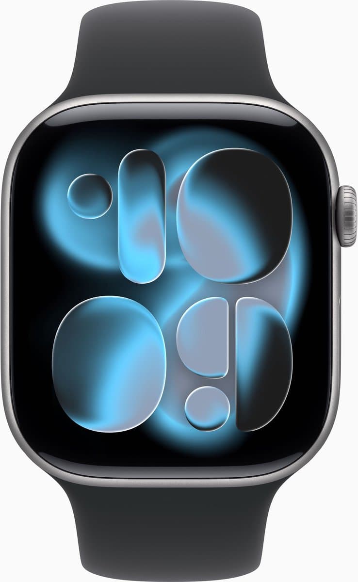 APPLE Watch Series 11 GPS + Cellular - 46mm Aluminium Case - Black Sport Band S/M Smartwatch Space Grey — afbeelding 1