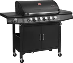 TAINO RED 6+1 gasbarbecue - BBQ grillkar branders zijbrander zwart — thumbnail 1