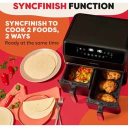 Instant Pot Vortex Dual Drawer 8L Airfryer – Dubbele Airfryer met 2x 4L Laden – SyncCook™ & SyncFinish™ – ClearCook – 8-in-1 – Tot 205°C – Vaatwasserbestendig — thumbnail 2