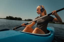 Grixx draadloze Bluetooth koptelefoon - Over-ear - Microfoon - Blauw - Lichtgewicht — thumbnail 4