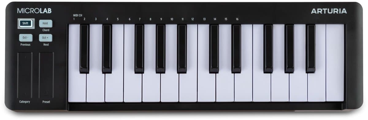 Arturia MicroLab - MIDI Keyboard - 25 toetsen - MK3 - Zwart — afbeelding 1