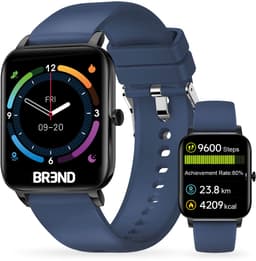 Smartwatch voor Dames en Heren - Stappenteller, Bloeddrukmeter en Hartslagmeter - Sporthorloge - Spatwaterdicht – Blauw - BREND BR-2223 — thumbnail 1