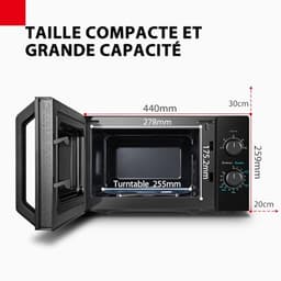 Magnetron 800 Watt met 20 Liter Inhoud en 5 Vermogensniveaus — thumbnail 5