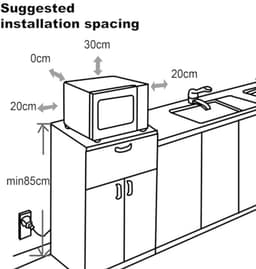 Grote Magnetron met Grill - 42 Liter Zetel met 1100W en 1400W, 11 Vermogensstanden en Automatische Menu's — thumbnail 2