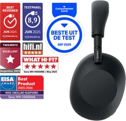 SONY WH-1000XM6 Over-ear Draadloze hoofdtelefoon met Noise-cancelling Zwart — thumbnail 2