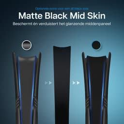 Playstation 5 Pro Faceplates Disc Edition (niet geschikt voor standaard PS5 & PS5 Slim) - Inclusief Mid Skin - Accessoires - Faceplate - Cover - Plate - Skin - Zwart — thumbnail 3