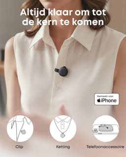 soundcore Work van Anker - Draagbare AI-recorder met transcriptie en samenvatting - Overzicht van meerdere vergaderingen - Dubbeltikken voor markering - Ultracompact - Veilige gegevens - Lange batterijduur — thumbnail 4
