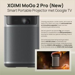 XGIMI MoGo 2 (GTV) Pro Draagbare Smart-Projector met Statief – Full HD 1080p – 400 ISO Lumen – Google TV met Netflix – Dolby Audio — thumbnail 3
