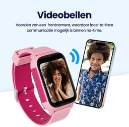 Qlokkie Kiddo Slim 2 Roze – GPS horloge kind – Smartwatch kinderen – GPS tracker kind met nauwkeurige locatiebepaling – GPS horloge met simkaart – Videobellen – SOS functie – Stel veilige zones in – Waterdicht IP68 — thumbnail 5