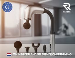 Revibe Massage Gun – Massage Apparaat Voor Moeilijk Bereikbare Plekken – J-vorm – Professioneel Massageapparaat – 9 Standen – Slimme Drukherkenning – Voor rug, nek, schouders en benen — thumbnail 3