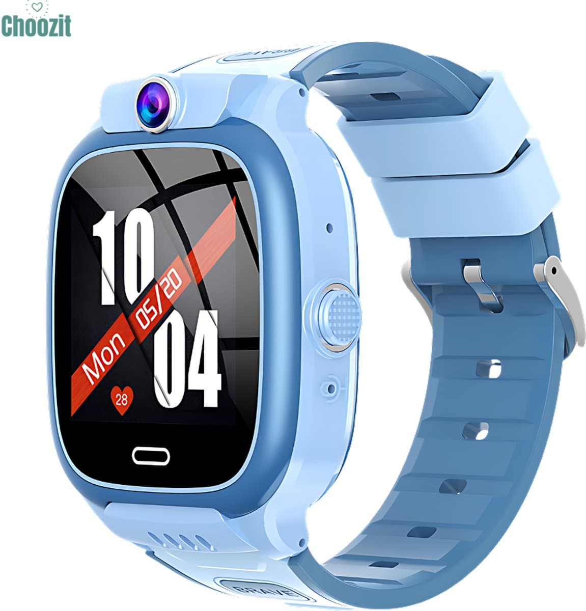 Kinder Smartwatch met GPS & Telefoonfunctie – Veiligheidshorloge voor Kinderen met Camera, SOS-Knop & Locatietracking – Ouderlijk Toezicht – blauw — afbeelding 1
