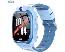 Kinder Smartwatch met GPS & Telefoonfunctie – Veiligheidshorloge voor Kinderen met Camera, SOS-Knop & Locatietracking – Ouderlijk Toezicht – blauw