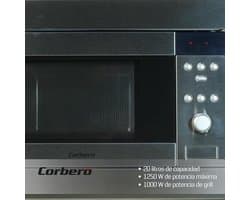 Inbouwmagnetron 20 liter RVS met Grill en Automenu - 800W
