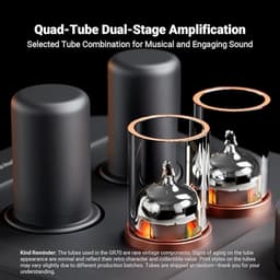 Fosi Audio GR70 – Buizen Hoofdtelefoonversterker & Voorversterker – HiFi Buizenversterker – 16–300Ω – Instelbare Bas & Treble – Compact Aluminium Ontwerp — thumbnail 4
