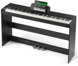 VEVOR Digitale Piano met 88 Toetsen, Elektrische Piano, Dubbel Toetsenbord, 1317x320x785mm — thumbnail 2