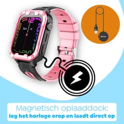 Wiesba WB40 - smartwatch kinderen - gps horloge kind - kinderhorloge bellen - gps tracker kinderhorloge - kinderhorloge met gps - kinderhorloge - Roze — thumbnail 4