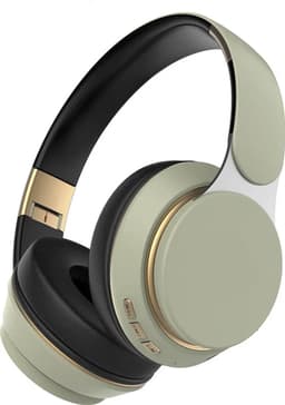 Bluetooth over-ear hoofdtelefoon, draadloze opvouwbare stereohoofdtelefoon, draadloze geluidsisolerende hoofdtelefoon met ingebouwde microfoon, on-ear hoofdtelefoon geschikt voor mobiele telefoons/tablets/computers, groen. — thumbnail 1