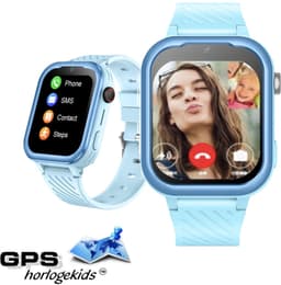 GPSHorlogeKids© - GPS horloge kind - smartwatch kinderen - WhatsApp - 4G videobellen - spatwaterdicht - SOS alarm - SMS - incl SIM - Turn Blauw — thumbnail 4