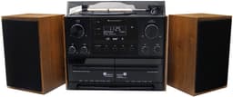 Soundmaster MCD5600BR - muziekcenter met platenspeler, bluetooth, CD, dubbel Cassettedeck, encoding, USB en DAB+, bruin — thumbnail 5