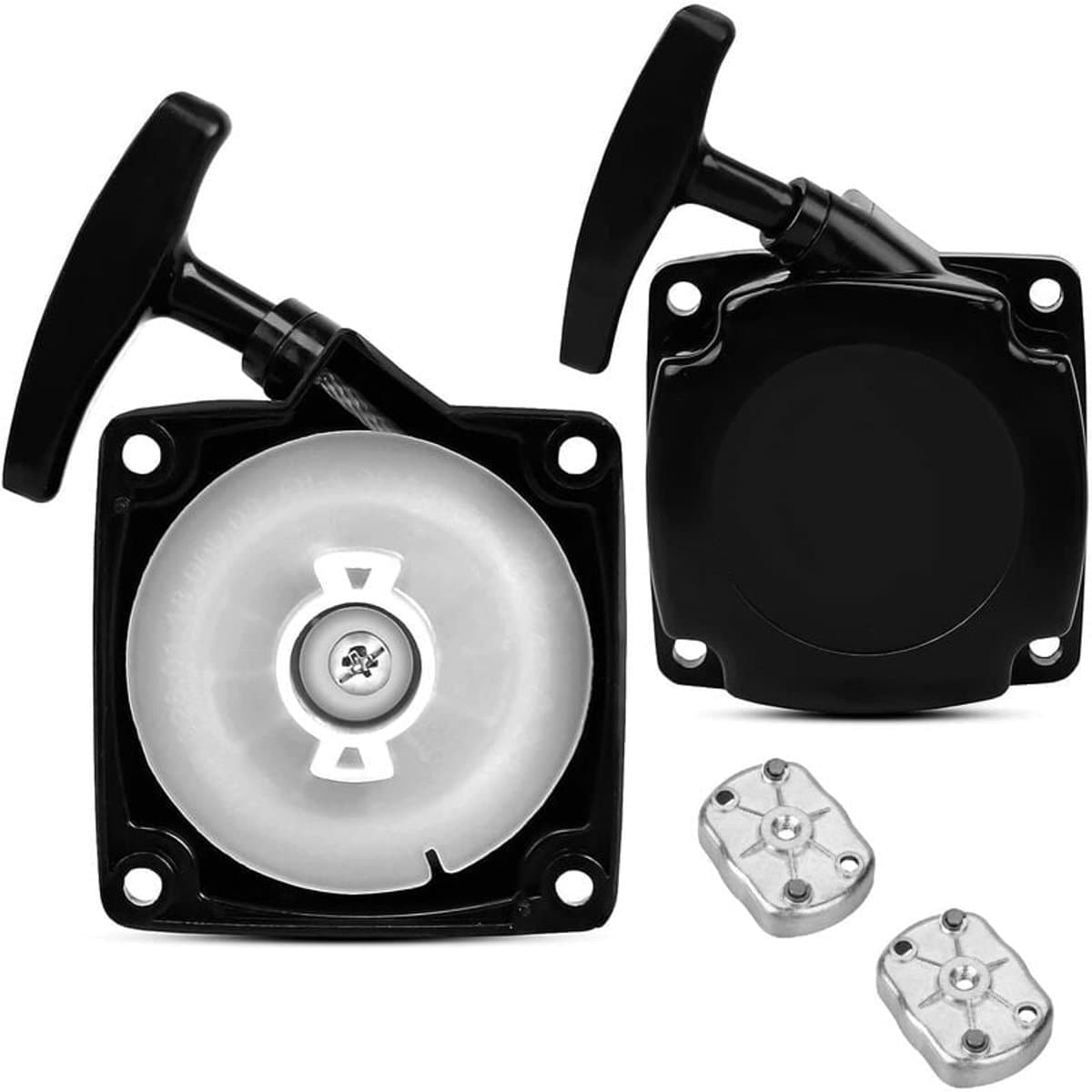 Terugslagstarter + Mitnehmerplatte voor 33cc 43cc 47cc 49cc 50cc bosmaaier grasmaaier pocket dirt bike scooter chopper — afbeelding 1